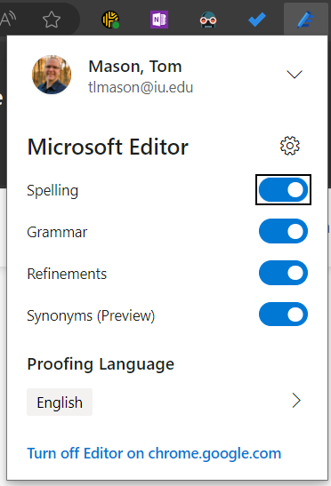 Use Microsoft Editor to power up your writing style: Microsoft in Minutes:  Microsoft: Explore Topics: UITS IT Training: Indiana University