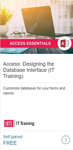 IT Training course listing in IU Expand, with image indicating what series the course is from, and text indicating the title of the course.